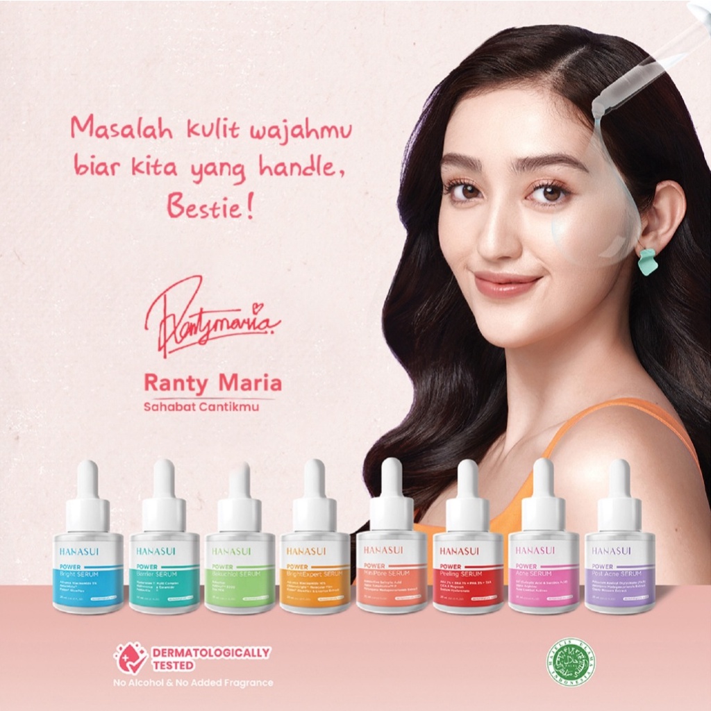 HANASUI POWER SERUM ALL VARIAN - POWER SERUM HANASUI - ACNE BAKUCHIOL BARRIER BRIGHT EXPERT MINI PORE PEELING POST ACNE - SERUM WAJAH - SERUM MUKA HANASUI MURAH