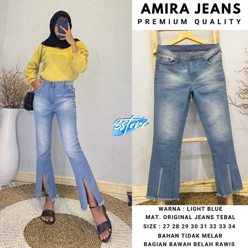 READYSTOK//AMIRA JEANS CUTBRAY BAWAH BELAH WANITA IMPORT QUALITY