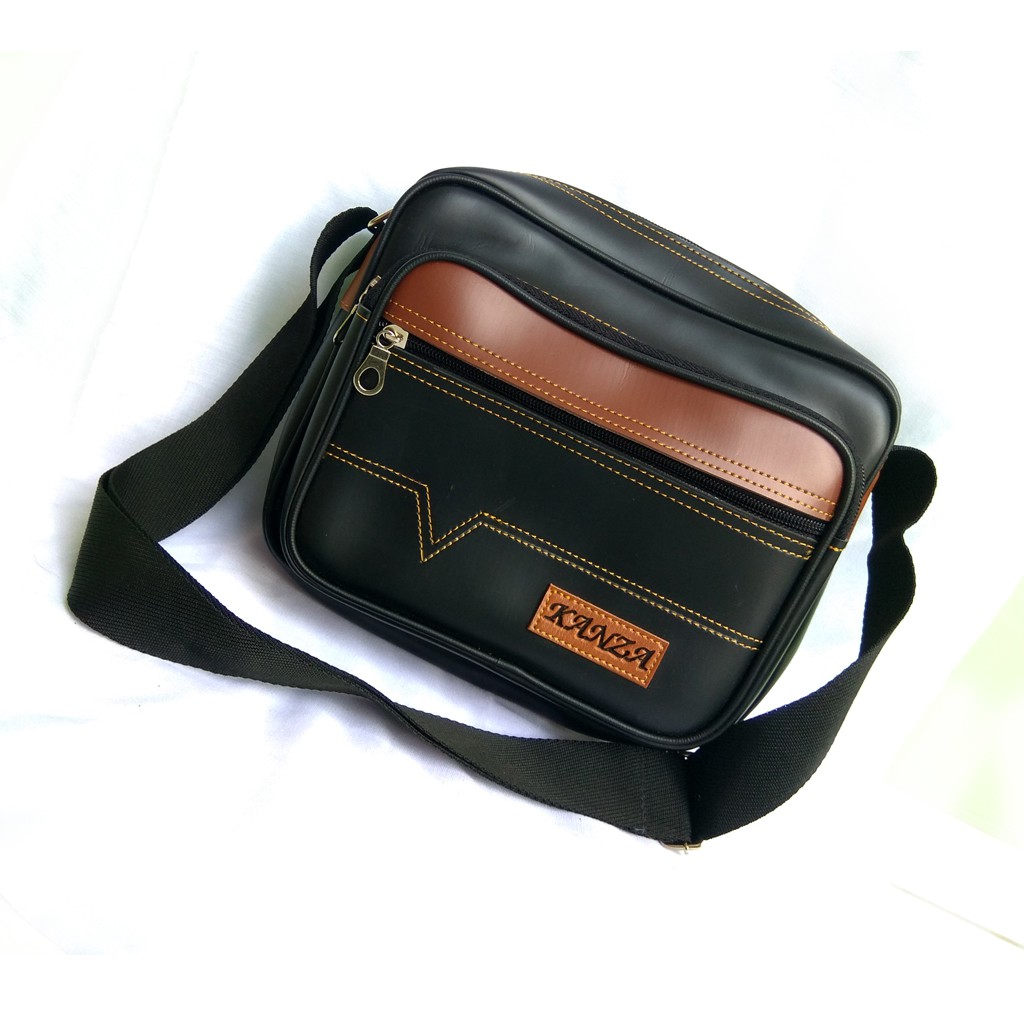 Tas Selempang Pria / Tas kulit ukuran besar persegi New