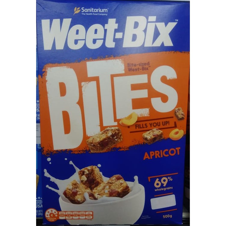 

SANITARIUM WEET - BIX BITES APRICOT 500GR