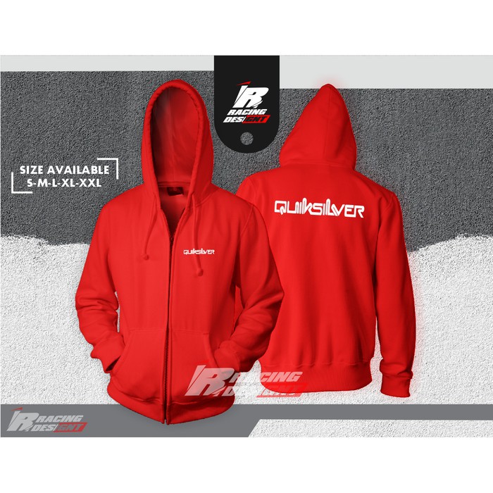 Jaket Hoodie Resleting Quick Silver Terbaru Kualitas Distro IR merch -Mawar