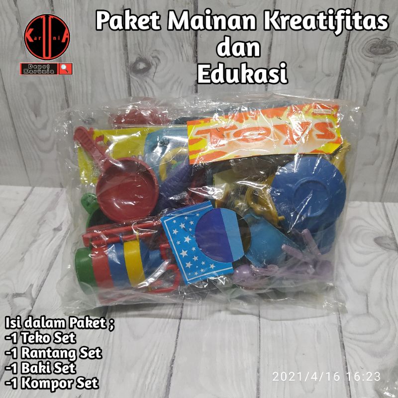 Paket Mainan Kitchen Set / Mainan Masakan / Mainan Jadul / Mainan Edukasi