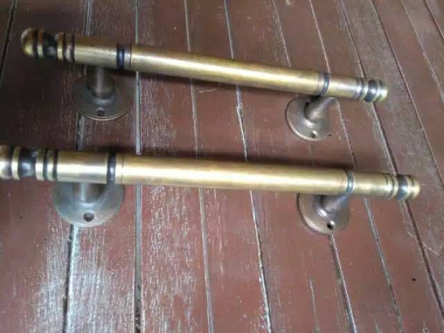 Handle / Tarikan Laci Lemari Jendela Gagang Pintu Rumah Kuningan Antik 25cm