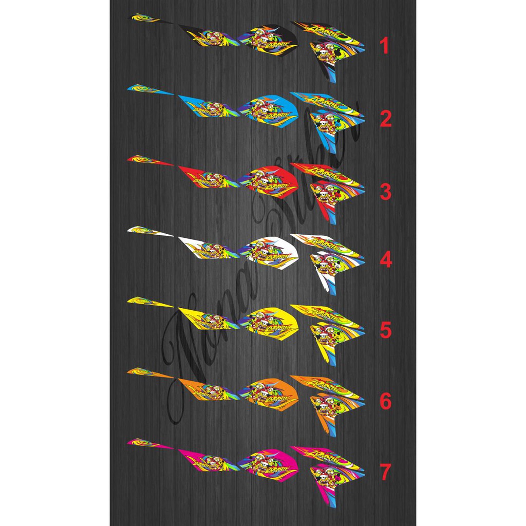 STIKER STRIPING DECAL NEW VIXION LIGHTNING NVL MINION ZOMBIE