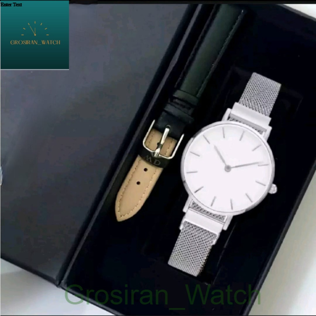 JAM TANGAN WANITA ELEGAN PREMIUM DE STRAP MAGNET SET FREE BOX +TALI CADANGAN [G_W]