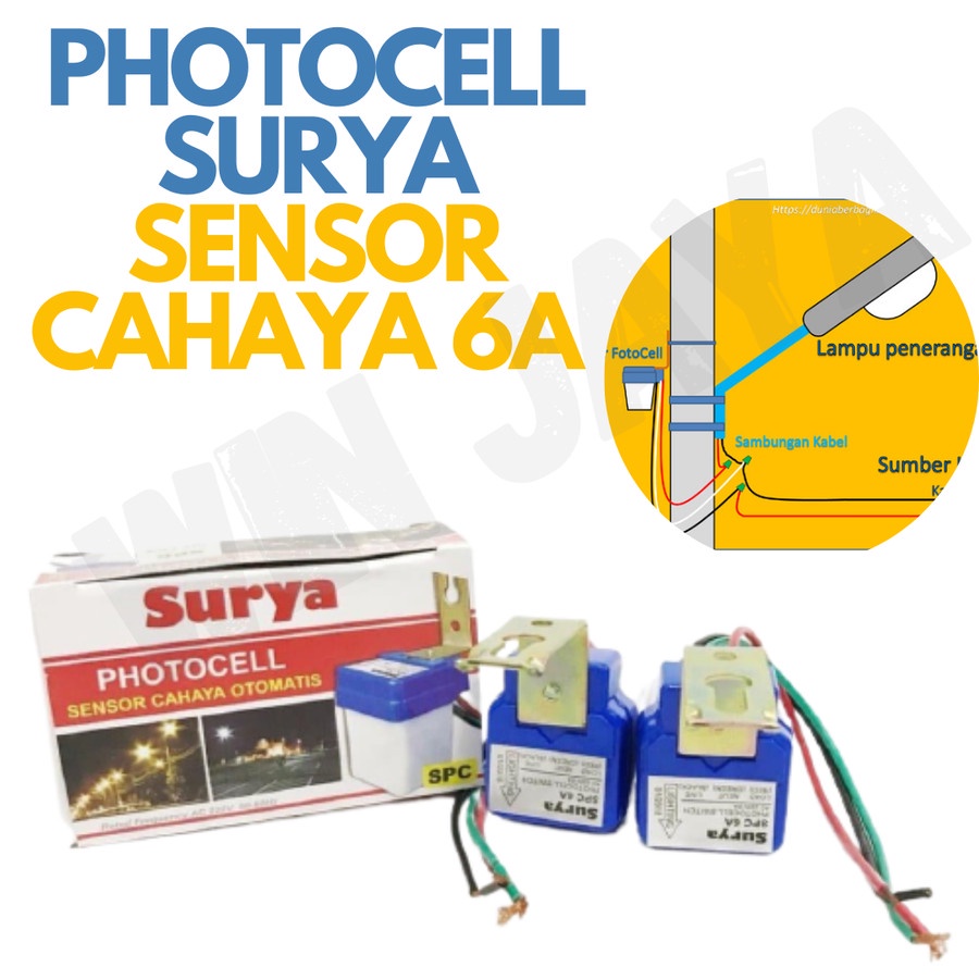 PHOTOCELL SENSOR CAHAYA SURYA SPC-111 6A SENSOR CAHAYA OTOMATIS