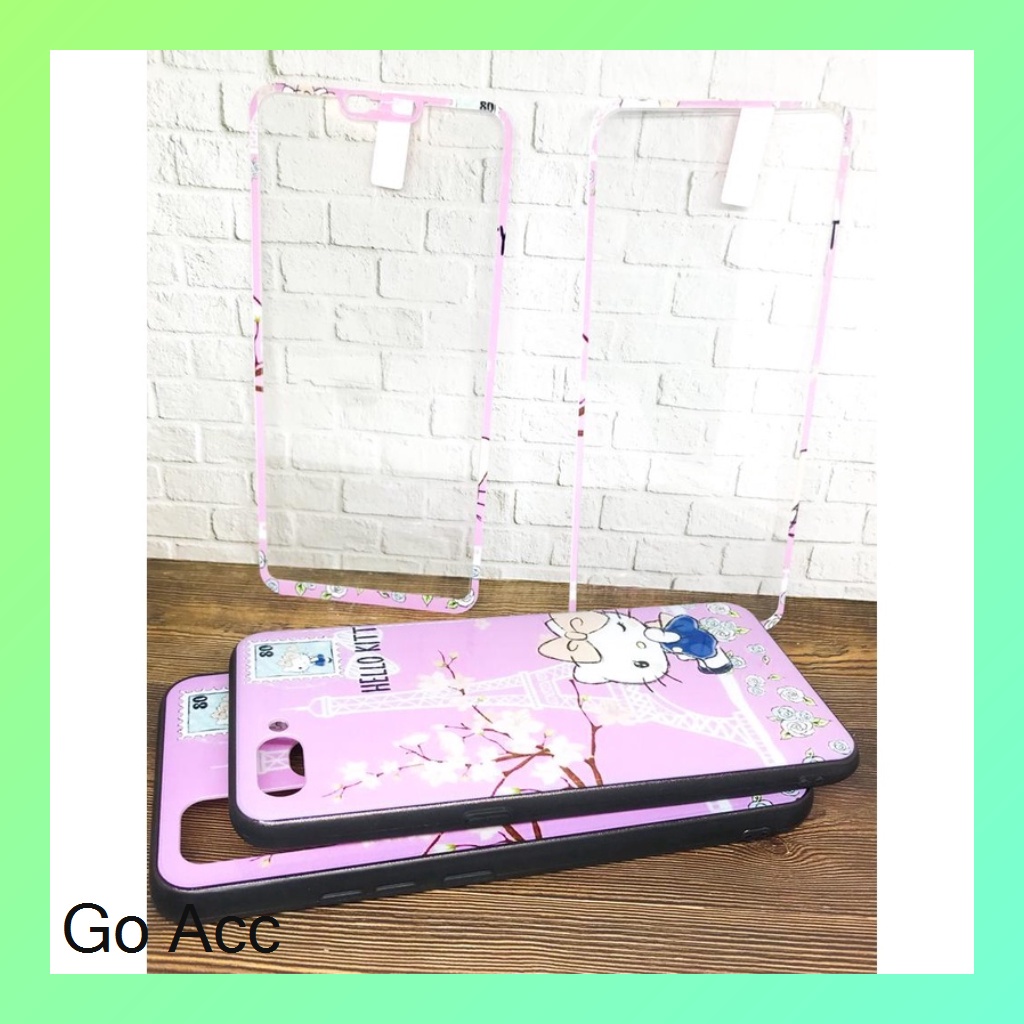 Softcase Tempered Glass karakter Oppo A31/Neo 5,A33,A53 2020,A3s,C1,A5s,A7,A12,A11k,Realme 2 Pro,U1,U2, 5/5s/5i/C3, 7i, C17, C15, Vivo Y11 Y12 Y15 Y17, Y30 ,Y30i,Y50, Xiaomi Redmi 8A,9/Prime,Note 9,Note 9 Pro HCTG 25