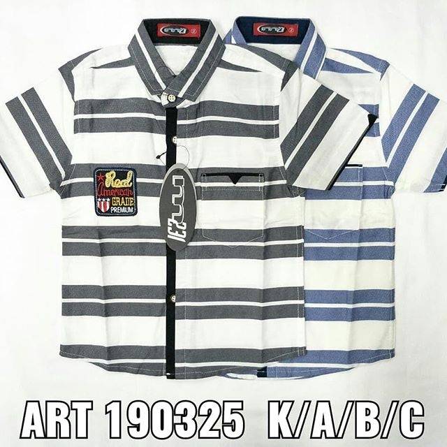 Kemeja Putih Biru anak cowok / kemeja keren anak cowok / kemeja anak cowok ukuran tanggung