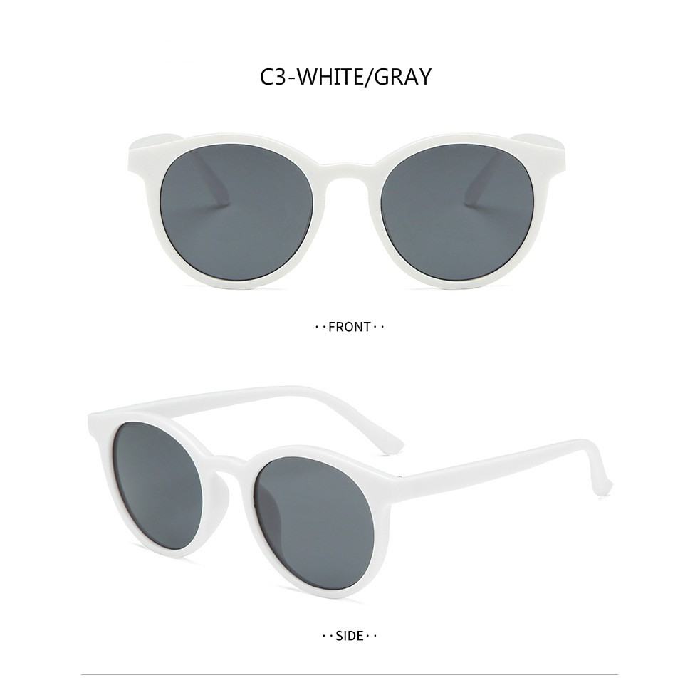 Fashion retro small round frame trend milk tea color small frame ins trend sunglasses