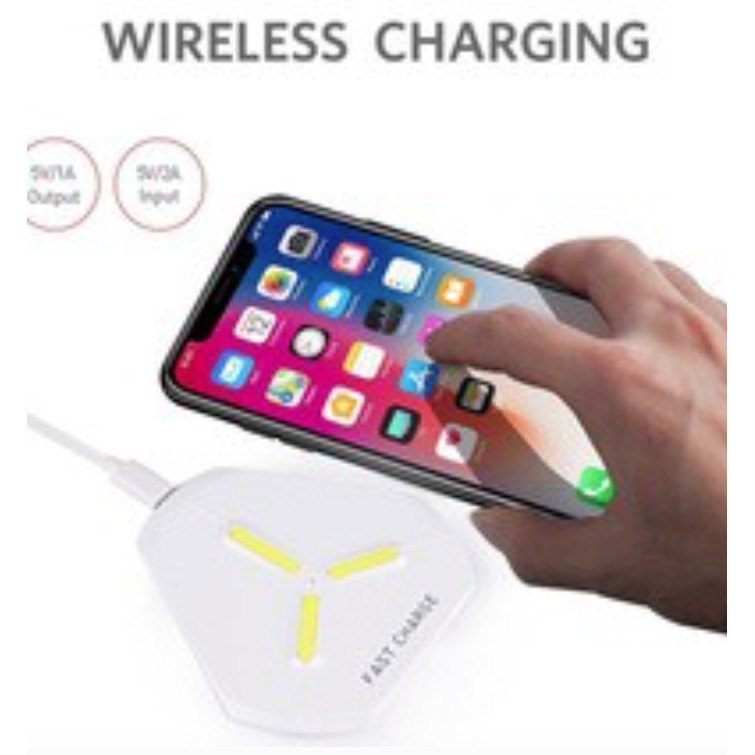 Qi Q500 Wireless  Charging  Plate With LED Indicator Iron Triangle