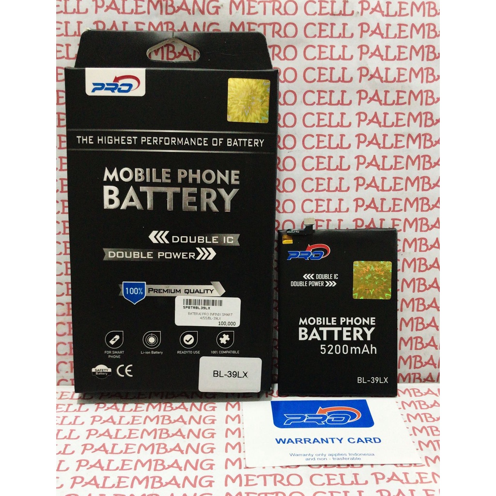 Baterai PRO INFINIX SMART 4 / S5 BL-39LX