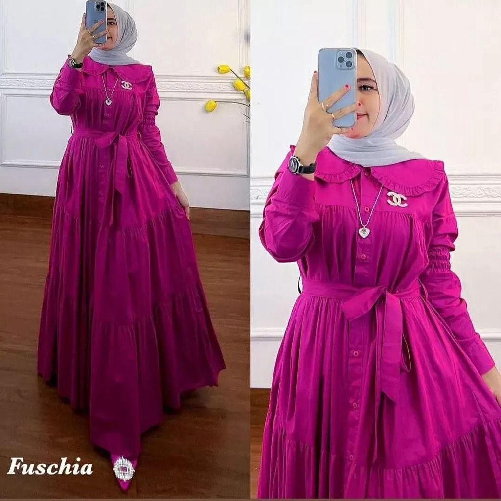 Kiranti Maxy JUMBO / Long Dress Polos Terbaru 2022 / Gamis Matt Katun Rayon Termurah Kekinian ARKA HIJAB STYLE