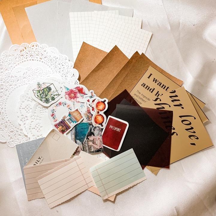 

[KODE 9LK9J] Journal Kit Journaling Vintage Aesthetic Jurnal 40pcs