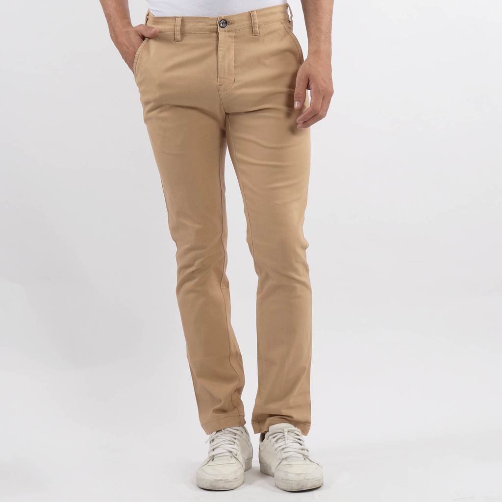  Edwin  Celana  Chinos  Pria Osaka Slim Fit Stretch Beige 