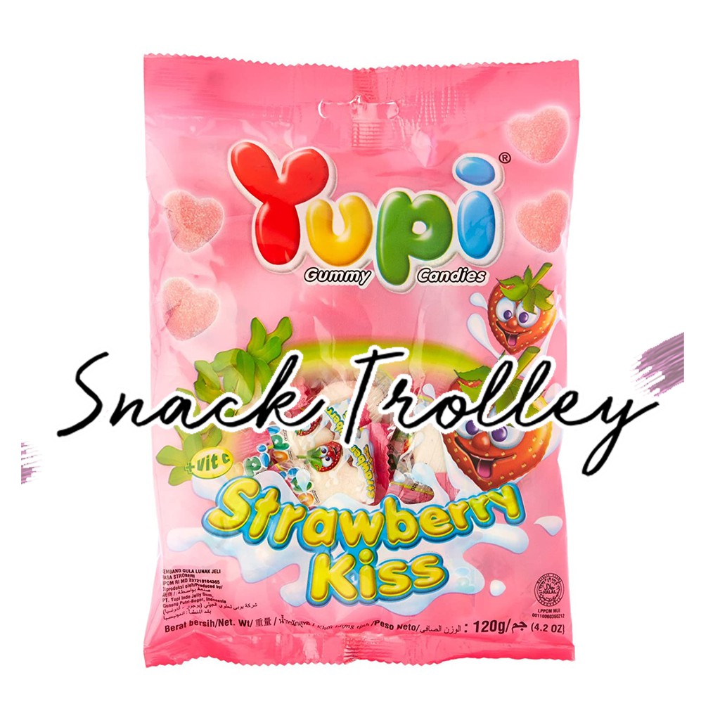 

permen Yupi pack Strawberry Kiss Pack 120 gram