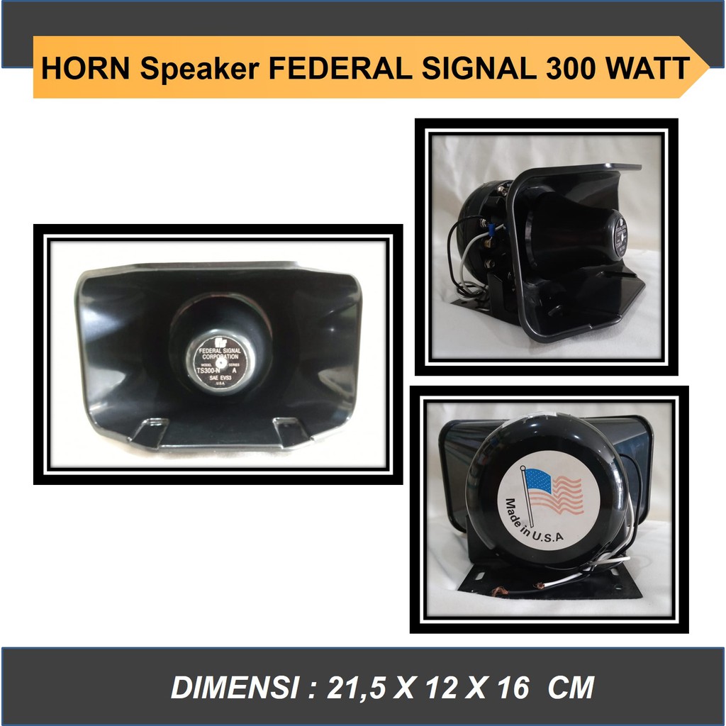 Speaker Horn 300 Watt W Federal Signal Speker Horen W Sirine Sirene Klakson TOA Senken Whelen Landun
