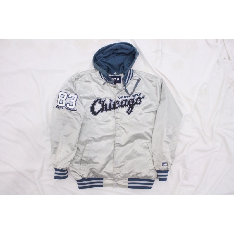 Jaket varsity mlb whitesox chicago with hoodie