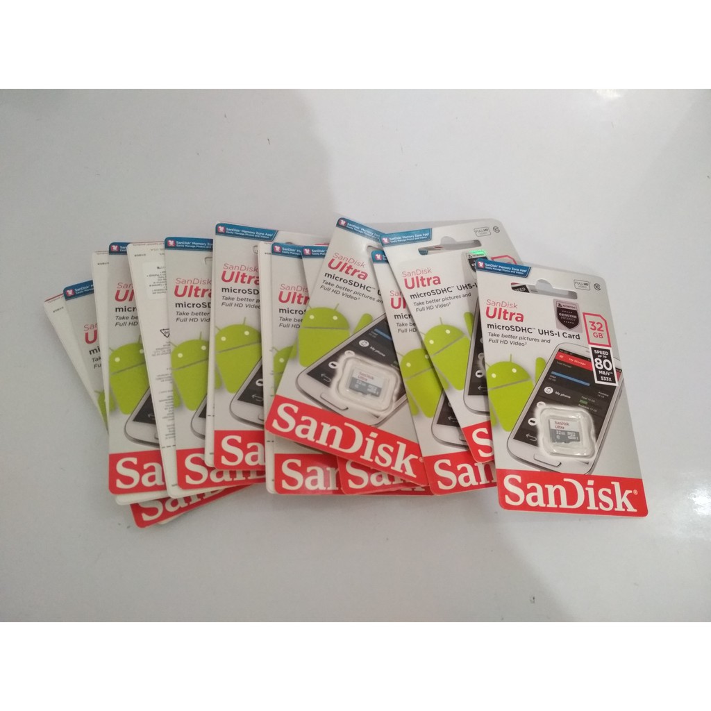 SANDISK ULTRA MicroSD 32GB 80MB/s UHS-I Memori Card SDHC - Garansi