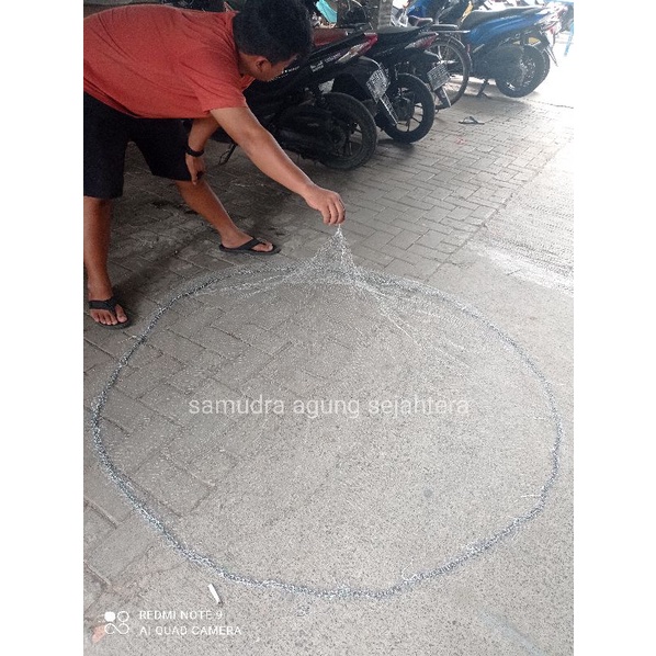 obral jala lempar ikan dan jala udang 1,3 meter lubang 3/4 inci pemberat timah super no 0