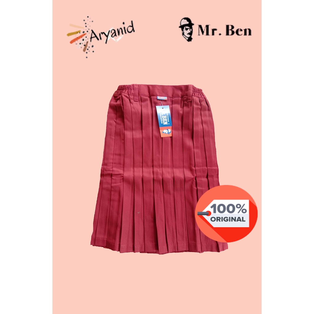 SERAGAM SEKOLAH MR BEN ROK SD MERAH PENDEK