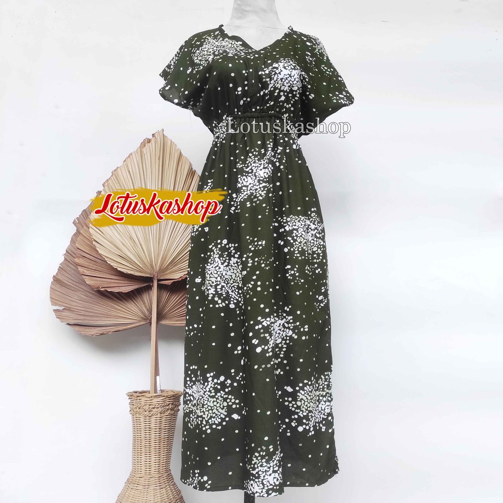 Dress Manohara Bali Panjang Mawar-Galaxy Army
