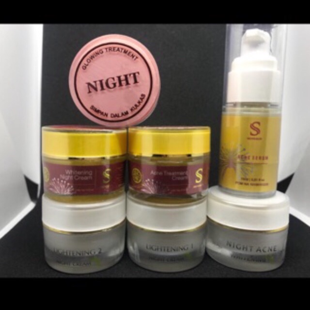Aneka night cream shineskin acne L1 L2 L3 whitening night cream acne treatment