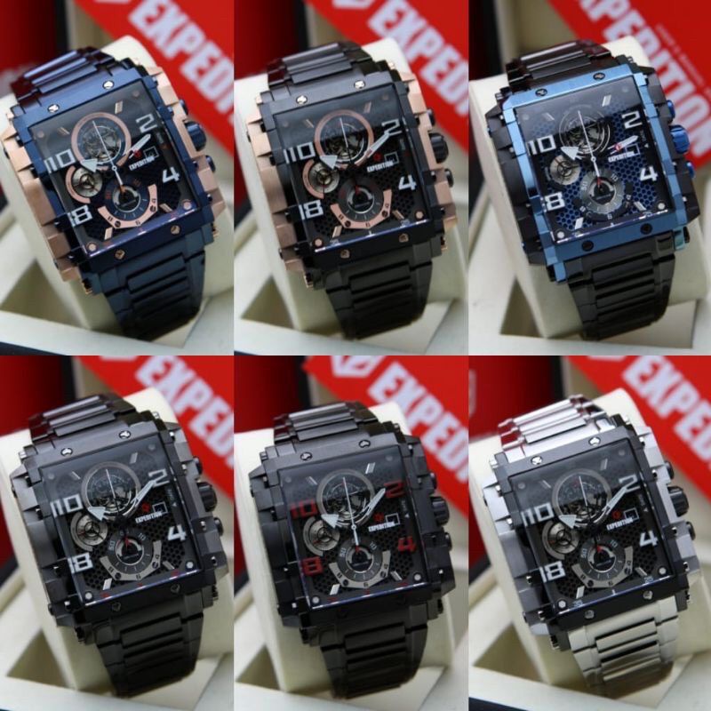 Expedition E6757 Jam Tangan Pria Original Expedition 6757 Rantai