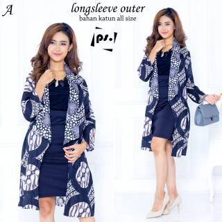  Batik  Outer  Longsleeve Modern Fashion Wanita Batik  Solo 