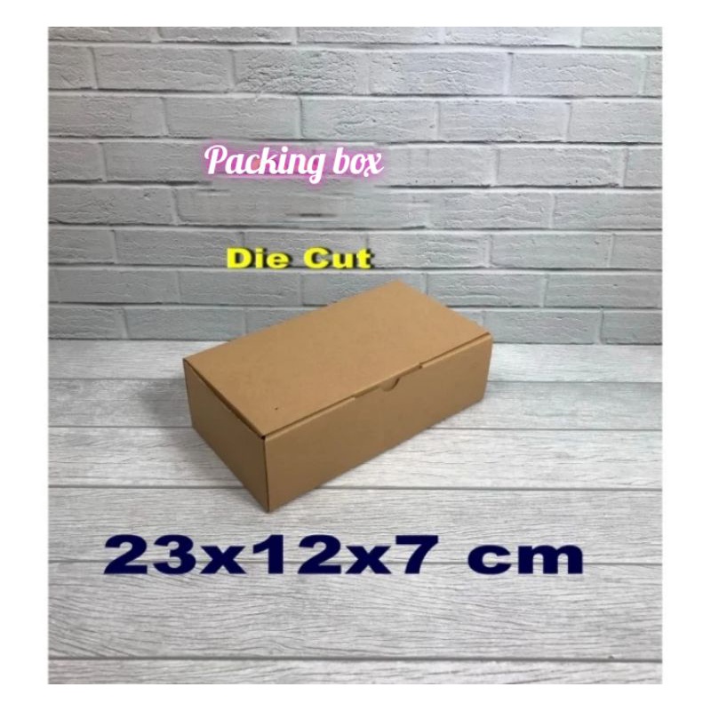 

kardus uk,23x12x7 cm box/karton die cut untuk packing dll