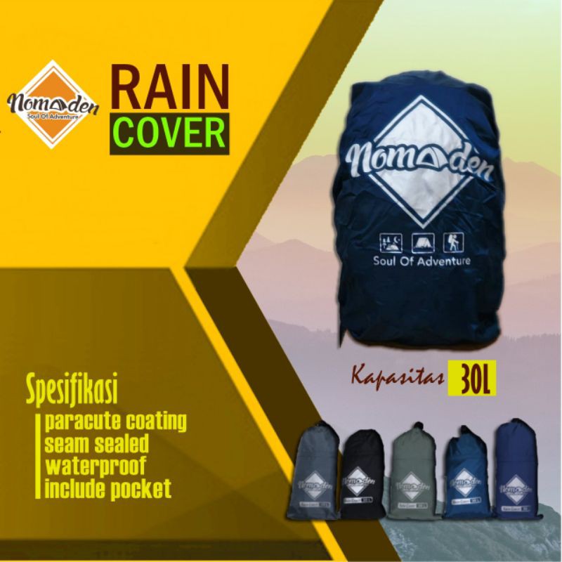 Coverbag Raincover Sarung Pelindung Tas Nomaden Original 30L