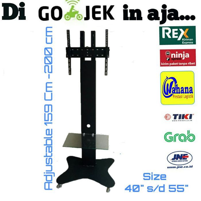 Bracket Stand TV 40&quot; 43&quot; 49&quot; 50&quot; 55&quot; Tinggi 2 meter