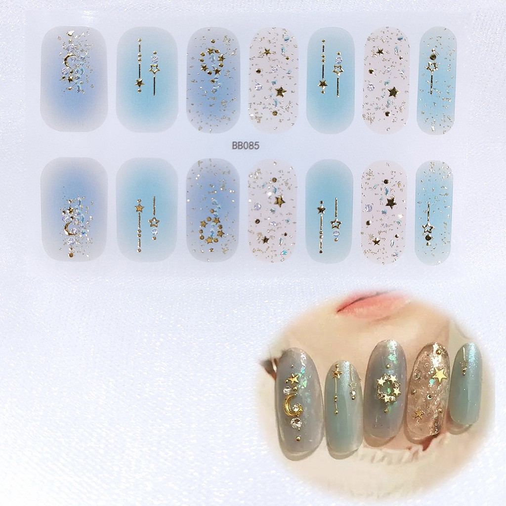 Bb071-090 Stiker Kuku 3d Motif Mutiara / Berlian Imitasi Untuk Nail Art / Manicure Diy