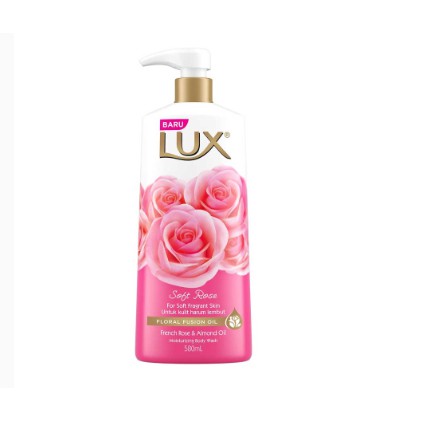 Lux Body Wash Sabun Mandi Cair Pump Soft Rose 550Ml