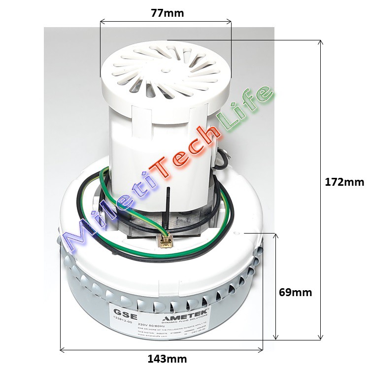 Ametek Spare Part Motor Vacuum Cleaner Two Stage untuk Vacuum Wet and Dry