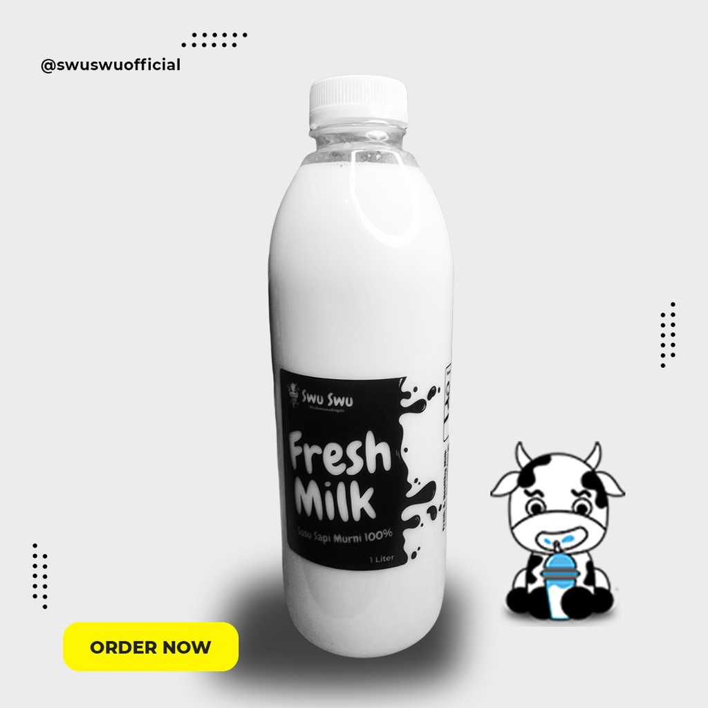 

Fresh Milk Pasteurisasi / Susu Sapi Segar 1 Liter Swuswu