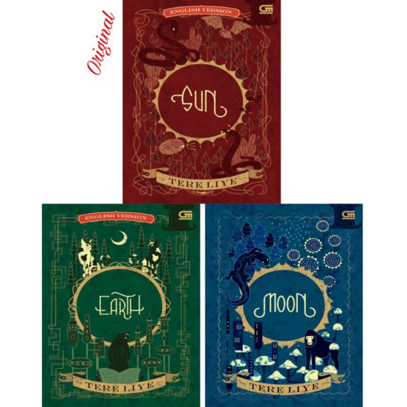 Novel Eart Moon Sun ( Bumi Bulan Matahari Bahasa Inggris ) Tere Liye