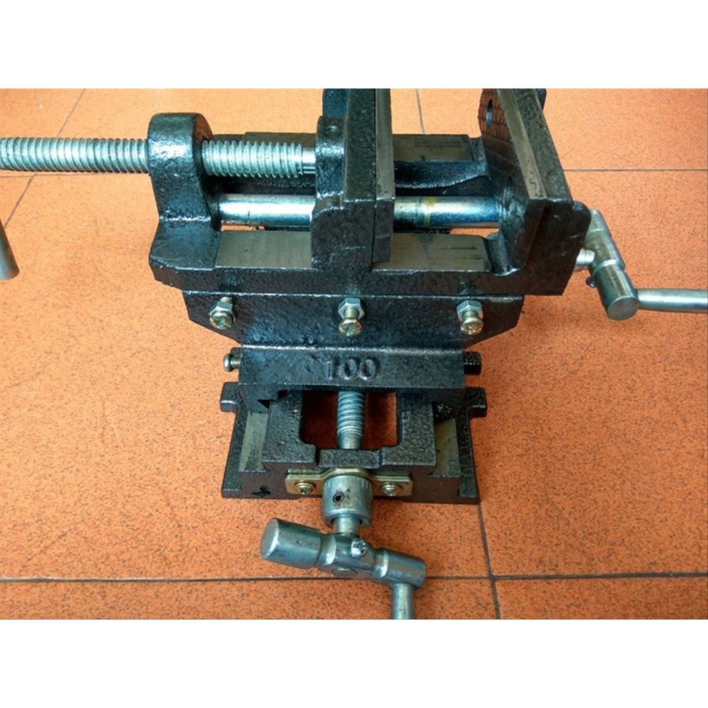 Ragum Duduk Catok 4inch Vice Slide Bor CNC Bench Drill Cross 4 i