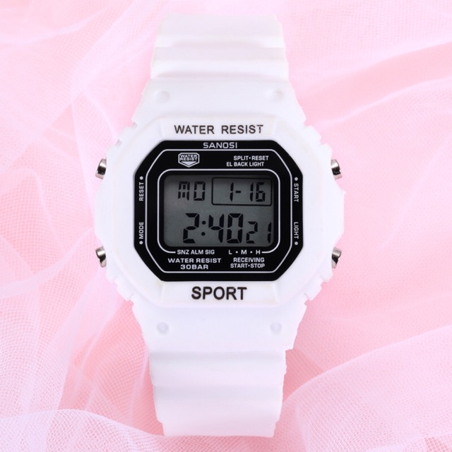 ［Ready Stock］Jam tangan digital segi jam wanita pria fashion Hot cewek cowok s1034