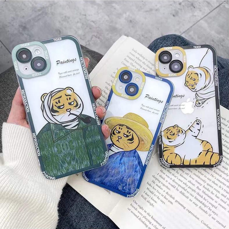 Soft Case Silikon TPU Desain Harimau Untuk Iphone 13 Pro Max / 12 / 11 / XS / XR / X / 8 / 7 / 6 Plus Mini SE 2020