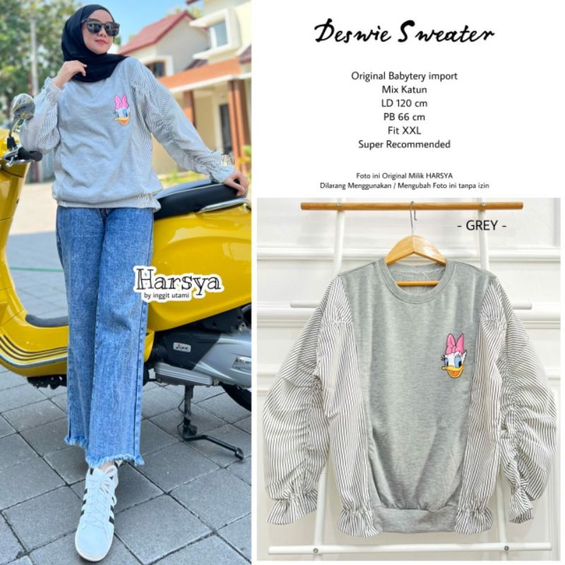 DESWIE SWEATER ORI HARSYA Realpict Bestseller