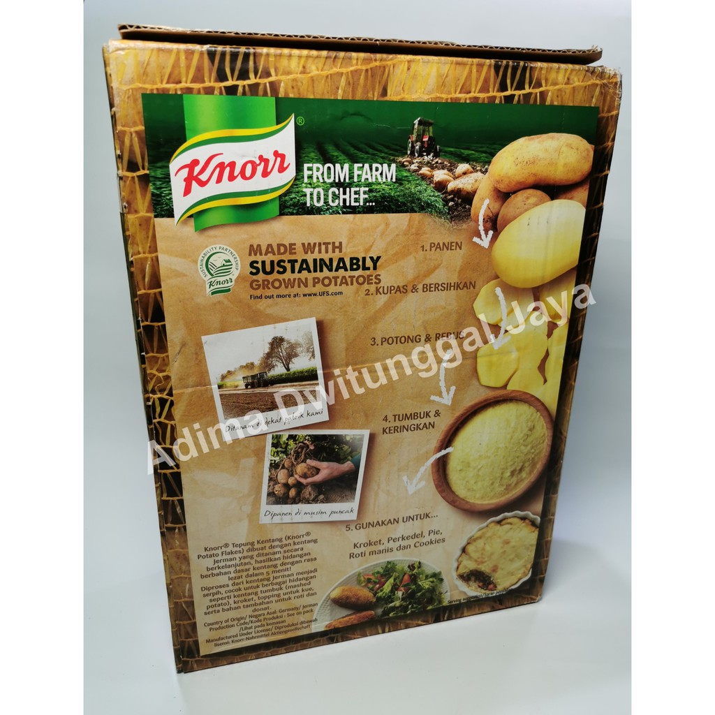 Potato Flake Knorr 4 Kg / Mashed Potato Knorr / Kentang Kering Serpih