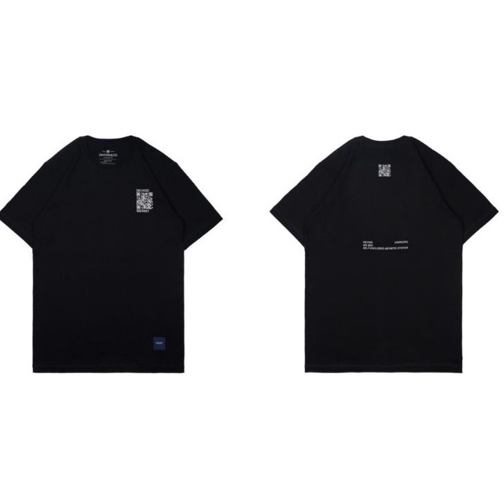 TSHIRT KAOS DEVOID ORIGINAL CODE BARCODE HITAM