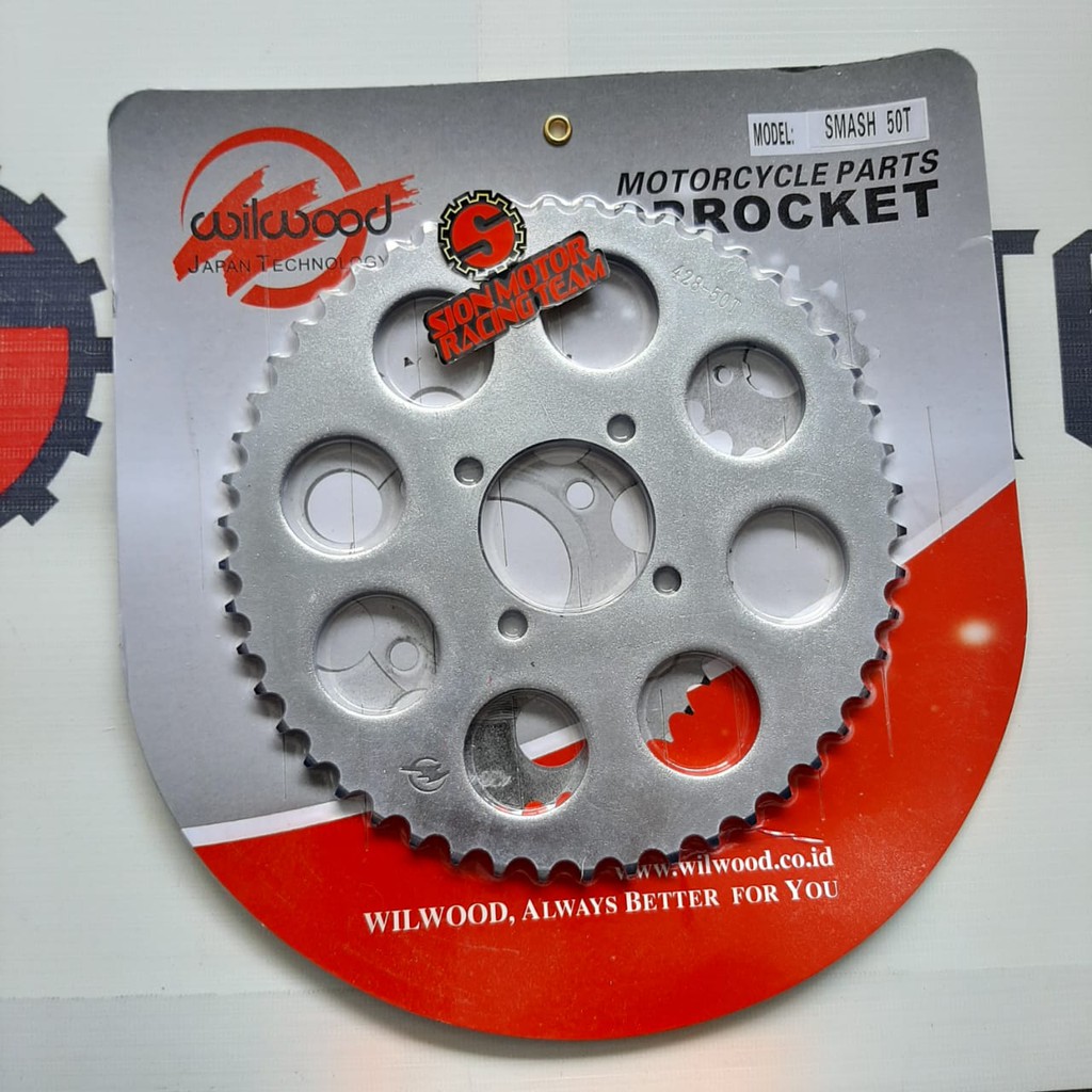Gear Belakang / Rear Sprocket Suzuki Smash / Shogun 110 / New / Satria FU 150 / RC 428-50T Wilwood-2