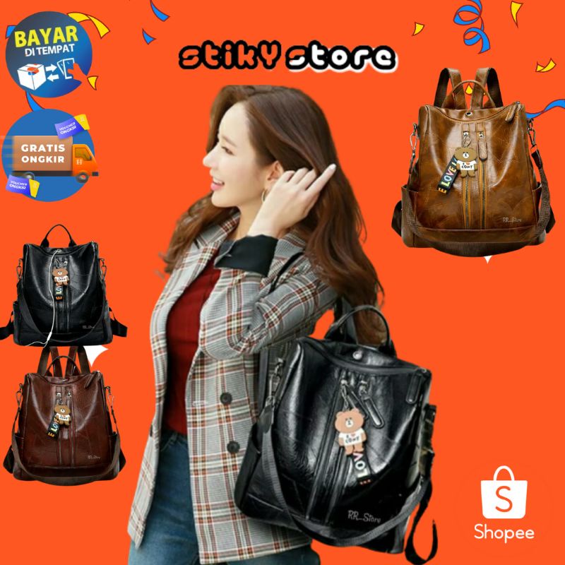 TAS MULTIFUNGSI RANSEL PROMO TAS SHOULDER PUNGGUNG BACKPACK FASHION IMPORT WANITA GROSIR BATAM MURAH