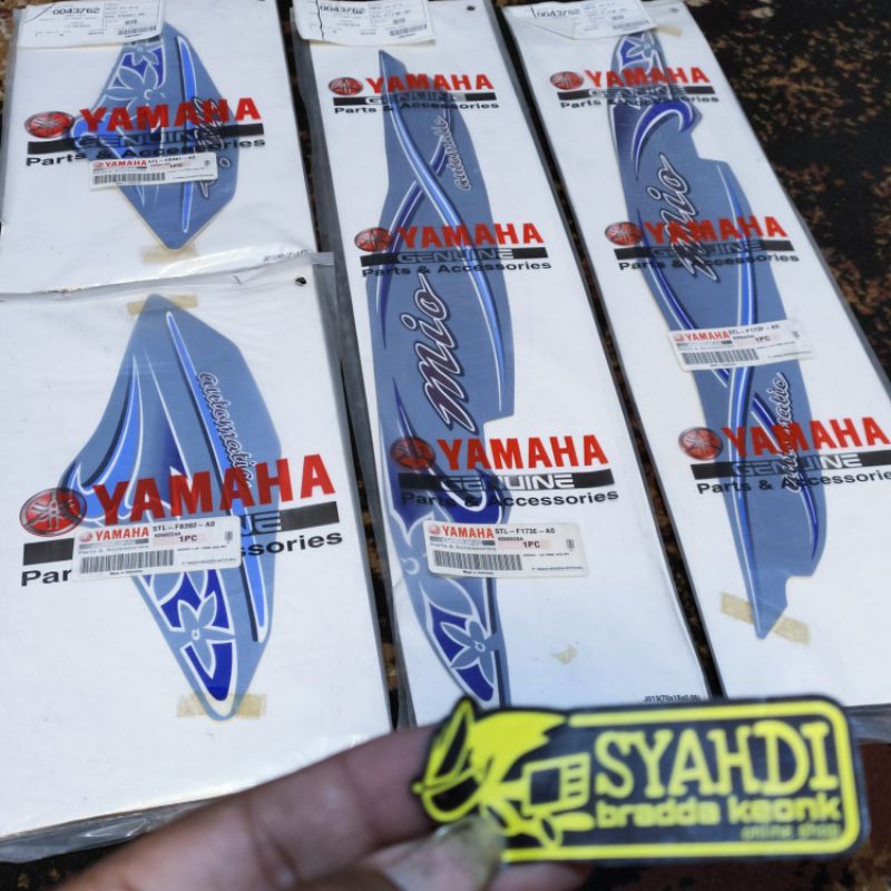 STRIPING MIO SPORTY ORIGINAL ORI YAMAHA 2005 BIRU TELOR ASIN