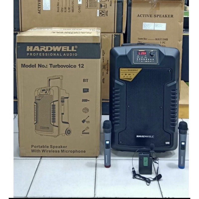 Speaker portable meeting wireless hardwell turbovoice 12 inch