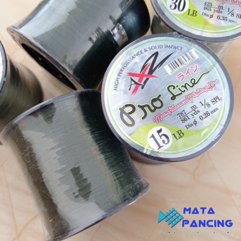 Senar AXZ proline 1/8 spool dark green murah klos panjang