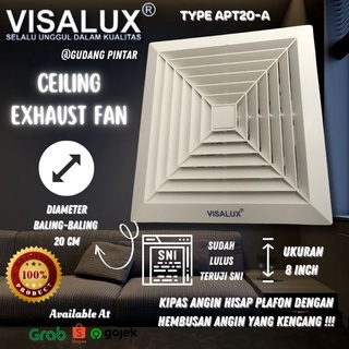 Exhaust Fan Hexos 8 Inch Visalux Kipas Angin Hisap Plafon Ceiling 20 Cm APT20 A