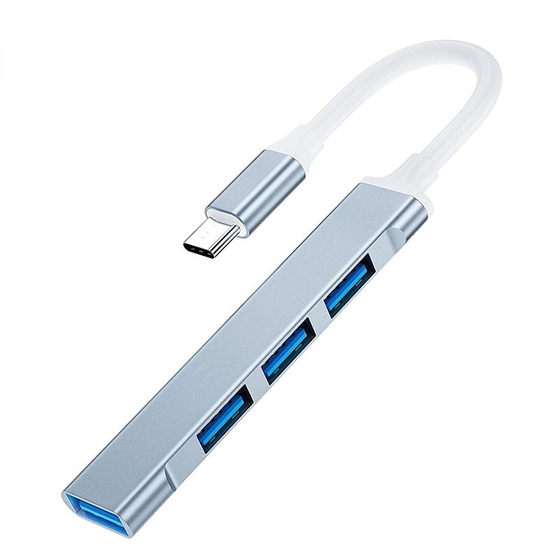 Hub Splitter 4 Port Usb 3.0 Otg Tipe C 3.1 Untuk Laptop / Pc / Komputer Pro Air13.3