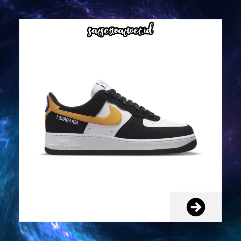 Nike Air Force 1 Low 07 Athletic Club Black White University Gold BNIB Original Resmi